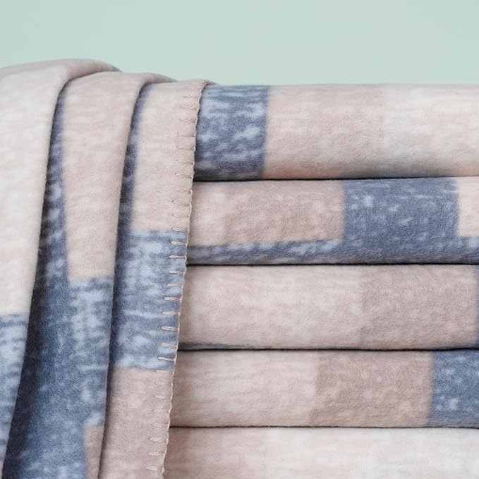ZYFZCYBL Fleece Throw Blanket Blankets Bulk 6 Pack Soft Lightweight for Cozy Polar Fleece 50 x 60 Solid Pet-Friendly Colorful Bed Sofa Couch Fleece Fabric Travel Wedding Gift(Brown and Grey)