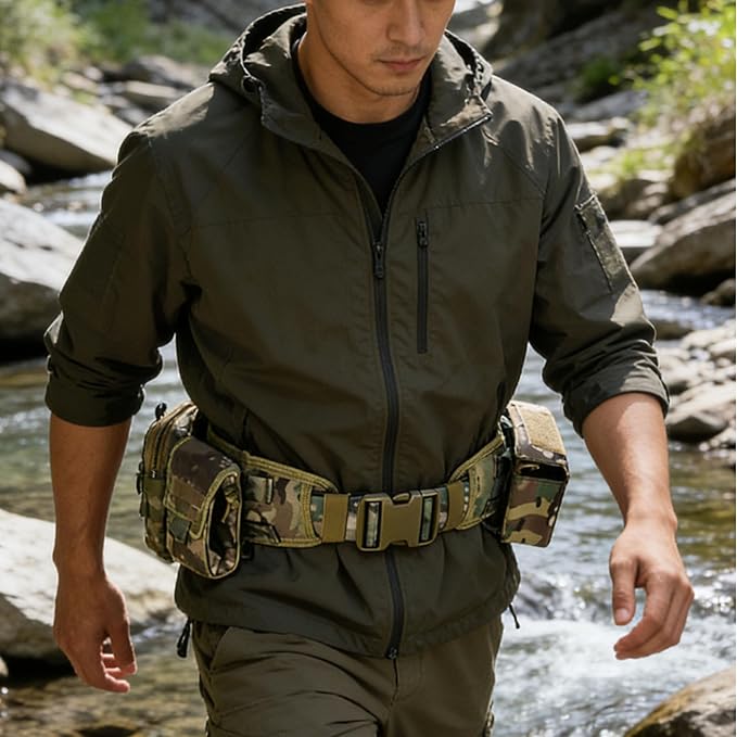 YAKEDA Tactical Battle Belt Duty Belt Law Enforcement Utility Belt Police Belt Set 5 PCS