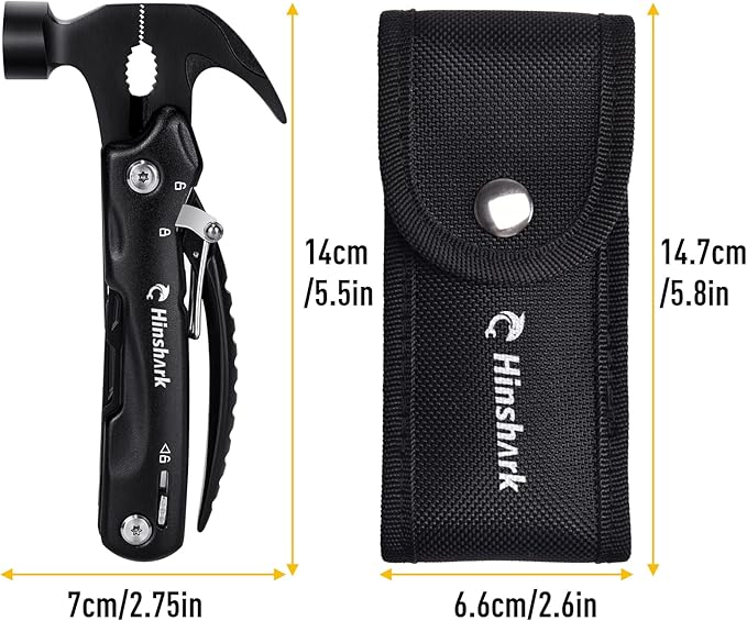 Gifts for Men, 12 in 1 Hammer Multitool, Anniversary Birthday Gift for Men Dad Husband Him Grandpa, Unique Gifts for Dad Who Have Everything, Camping Essentials Cool Gadgets Tools