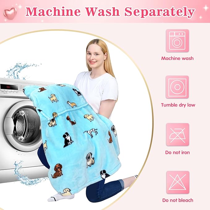 Waitu Wearable Blanket Sweatshirt Gifts for Women and Men, Warm and Cozy Giant Blanket Hoodie, Thick Flannel Blanket with Sleeves and Giant Pocket - Light Blue