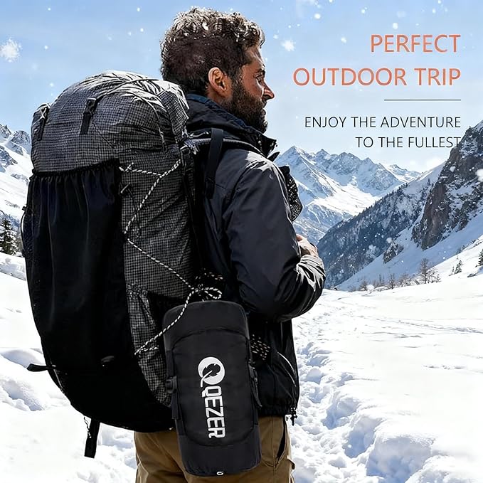 Down Sleeping Bag for Adults 600 Fill Power, Cold Weather Compact Ultralight All Seasons Sleeping Bag for Backpacking, Camping, Hiking