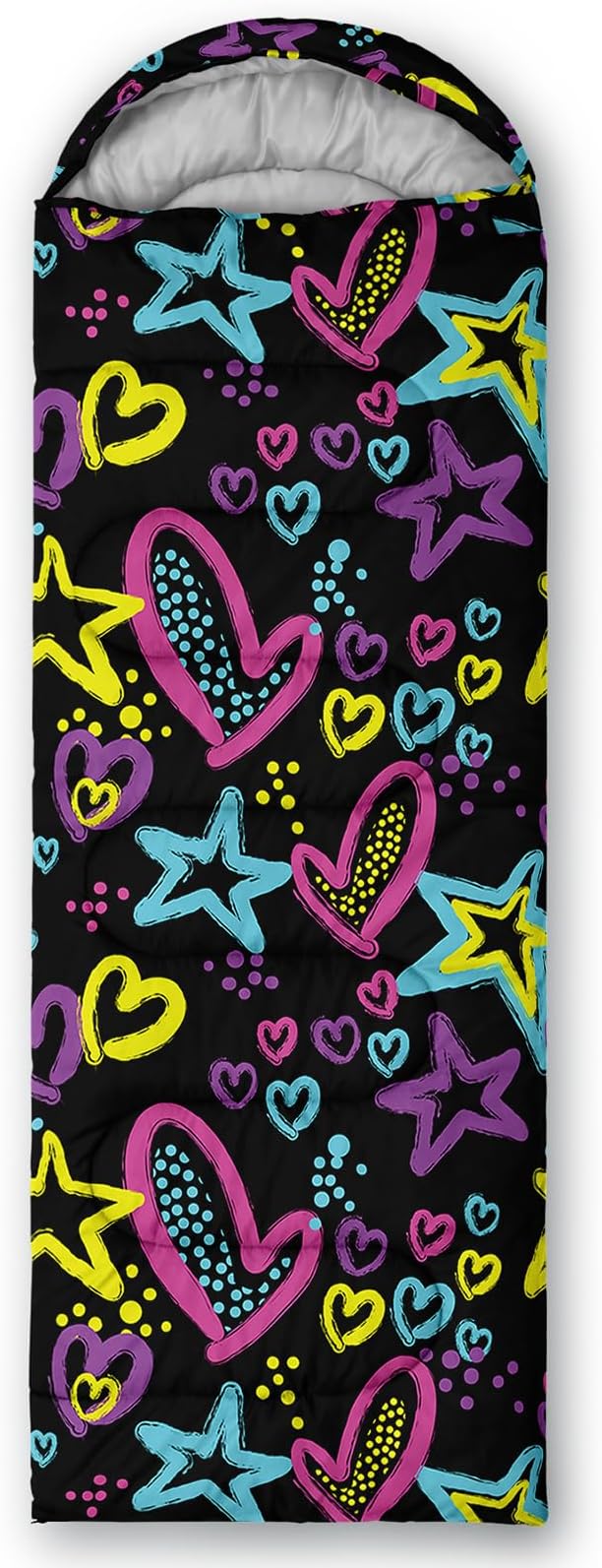 QOOMO Axolotl Cute Camping Sleeping Bags,3 Season Warm & Cool Weather,Lightweight,Waterproof Sleeping Bags for Adults & Kids,Traveling,and Outdoors