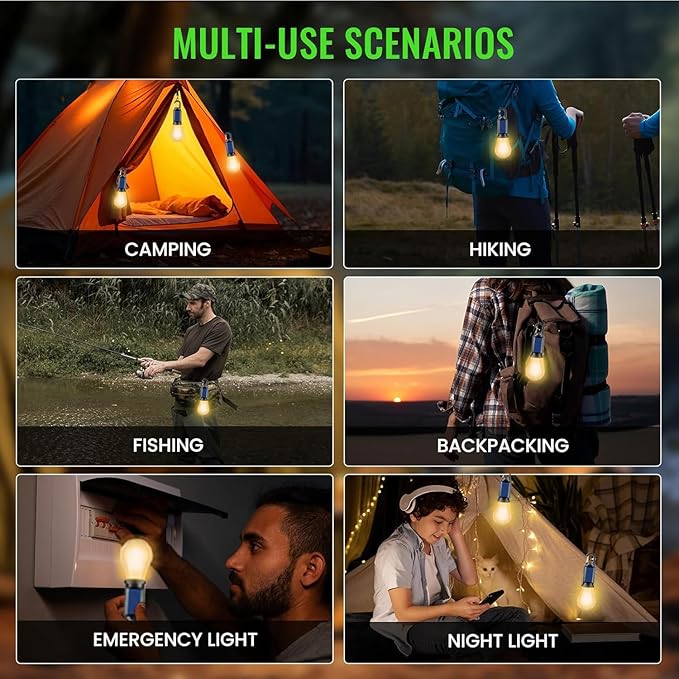 Solar Camping Lantern, Portable LED Solar USB Rechargeable Lantern Flashlight Emergency Hanging Light for Indoor Outdoor Home Power Outages Hiking Hurricane (1pcs)