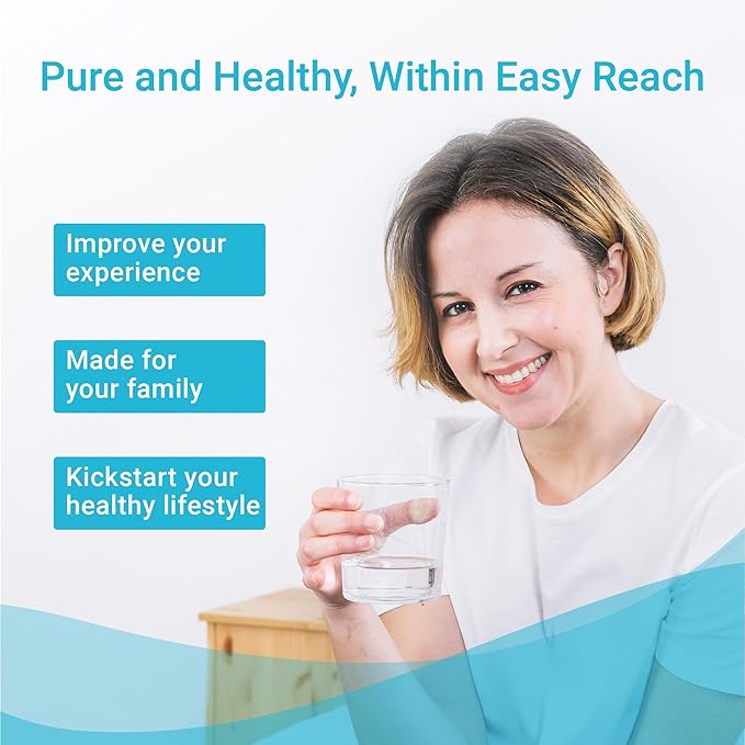 AQUA CREST Water Filter Compatible with LS Home Pitcher and Dispenser Systems, Replacement for LS Water Filter, Reduces Chlorine, 1 Membrane Micro Filter and 1 Activated Carbon Filter
