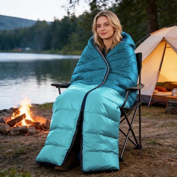 Sleeping Bag 4 Seasons Adults & Kids for Camping Hiking Trips Warm Cool Weather,Lightweight and Waterproof with Compression Bag,Indoors Outdoors Activities