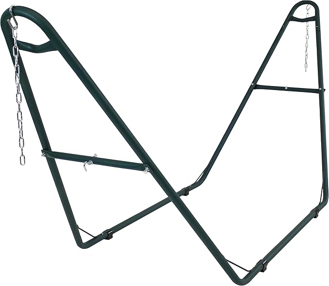 Sunnydaze Decor Universal Double Hammock Stand Only - 550-Pound Capacity - Heavy-Duty Hammock Stand for Outside - Fits 9 to 14 Foot Hammocks - Green