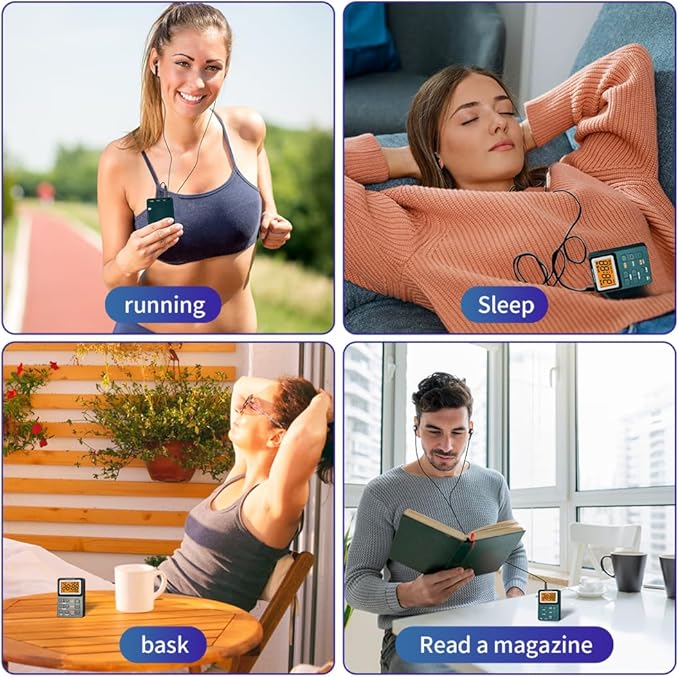 Portable Radio AM FM, Rechargeable Pocket Speaker with Best Reception Digital Tuning, MP3, Stereo Earphone, Large LCD Screen, TF Card Socket, Transistor Radio for Jogging/Gym/Camping…