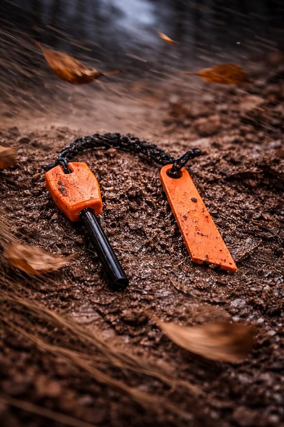 Fire Starter Magnesium Rod β Waterproof Ferro Rod with Striker β 20,000+ Strikes β Camping, Survival, Hiking, Bushcraft β Emergency Kit(Ultra-Compact)