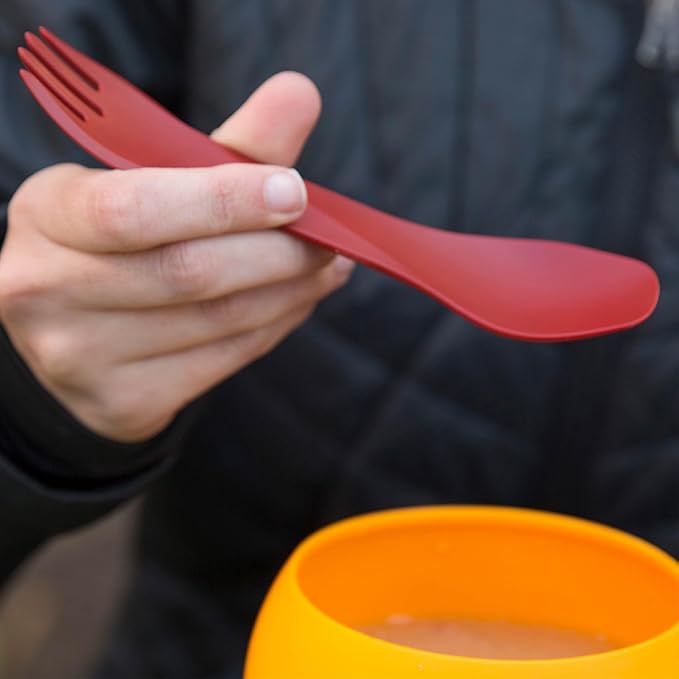 humangear GoBites Bio Uno Mini Spork - Durable Plant-Based Travel & Camping Utensils - Portable & Compact Dining Ware - Food-Safe Material - Light Blue/Light Green/Black, Bio Uno Mini 3-Pack