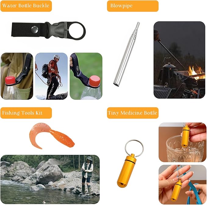 Olipus All in One Survival First Aid Kit IFAK EMT Molle Trauma Pouch Compact Emergency Survival Gear for Home Car Camping Hiking Earthquake