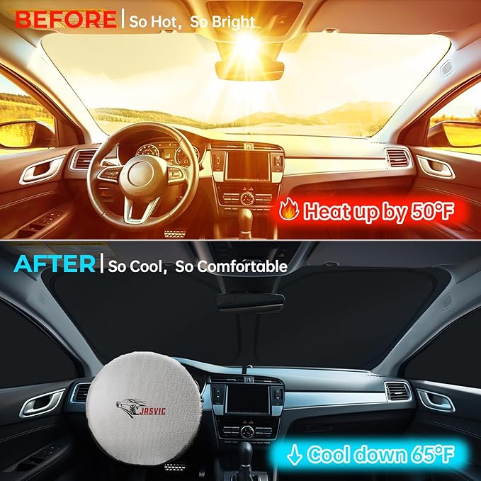 Car Window Shades for Honda Odyssey 2018-2024, 8pcs Privacy Sun Shade Set for Front Windshield Side and Rear Windows, Full Window Covers Keeps Vehicle Cool for Camping Napping