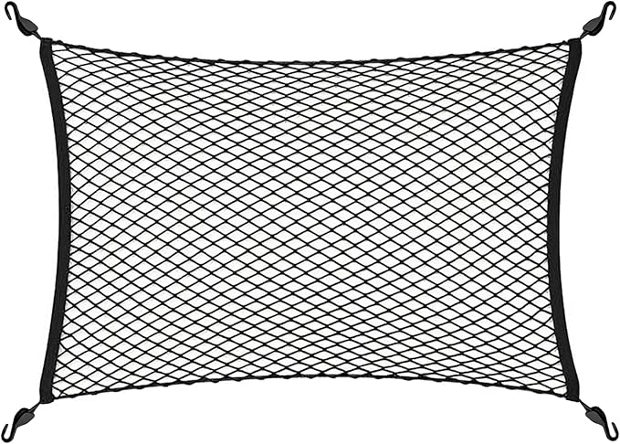 Rear Trunk Floor Style Automotive Elastic Mesh Cargo Net for Mercedes-Benz GLE W167 2020-2025 - Premium Trunk Organizers and Storage - Luggage Net for SUV - Best Car Organizer for Mercedes-Benz GLE
