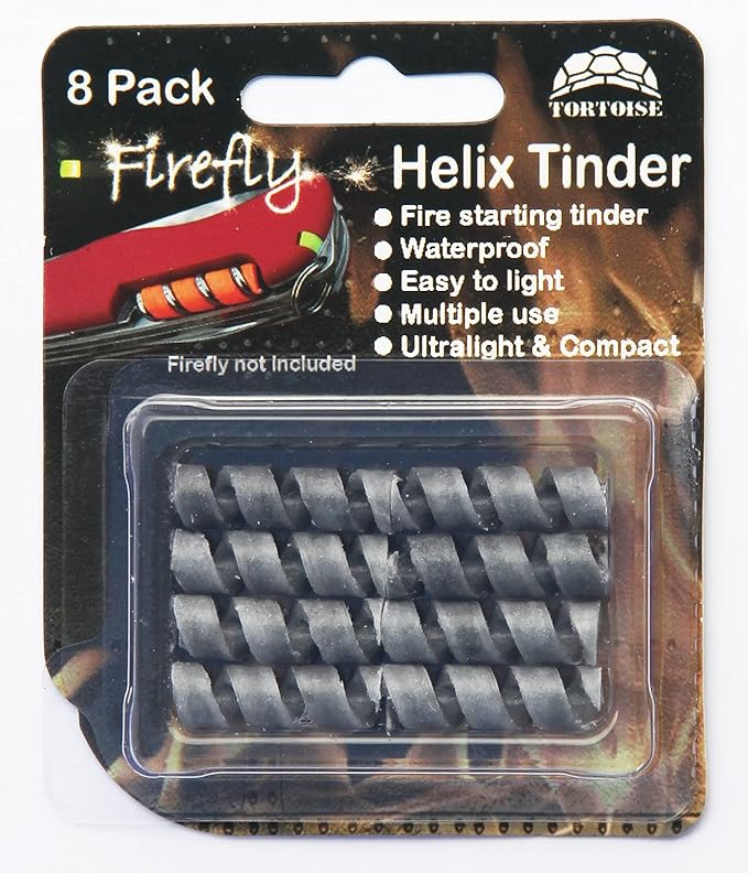 Tortoise Gear Helix Tinder for FireAnt and Firefly Fire Starters - Tinder for Victorinox Swiss Army Knife Corkscrew