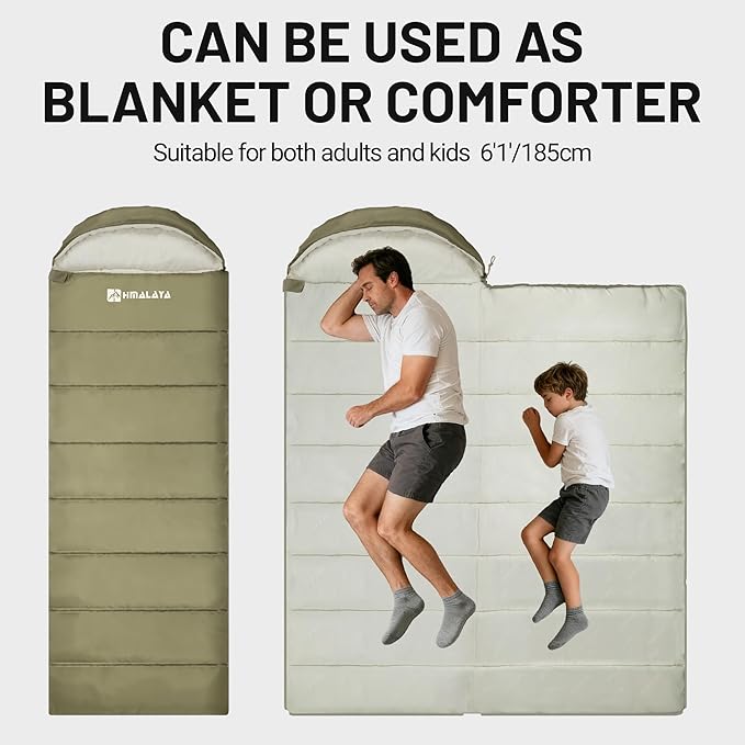 Backpacking Sleeping Bags for Adults, Unzip to Blanket, Waterproof, Lightweight, Camping, Portable Sleeping Bags Outdoor Travel Hiking