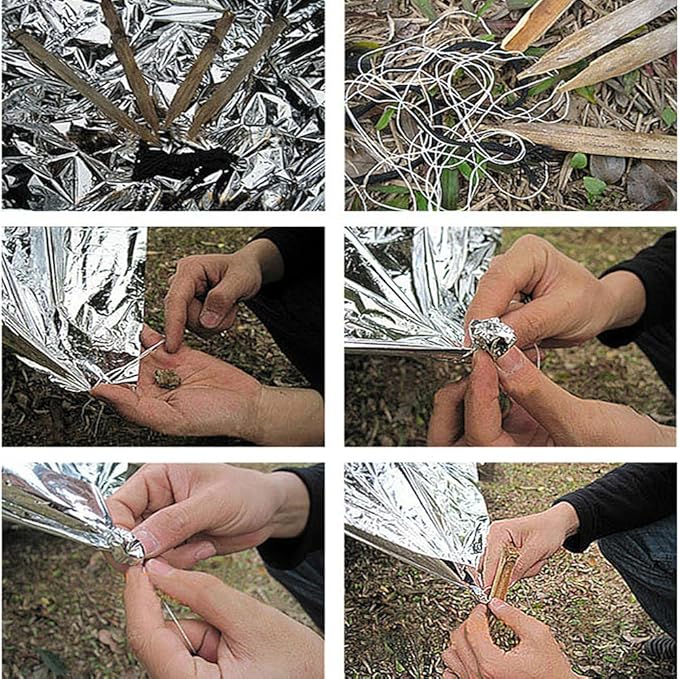 Crisonky Emergency Mylar Thermal Blankets, Designed for Outdoors, Survival Reflective Thermal First Aid Foil Blanket