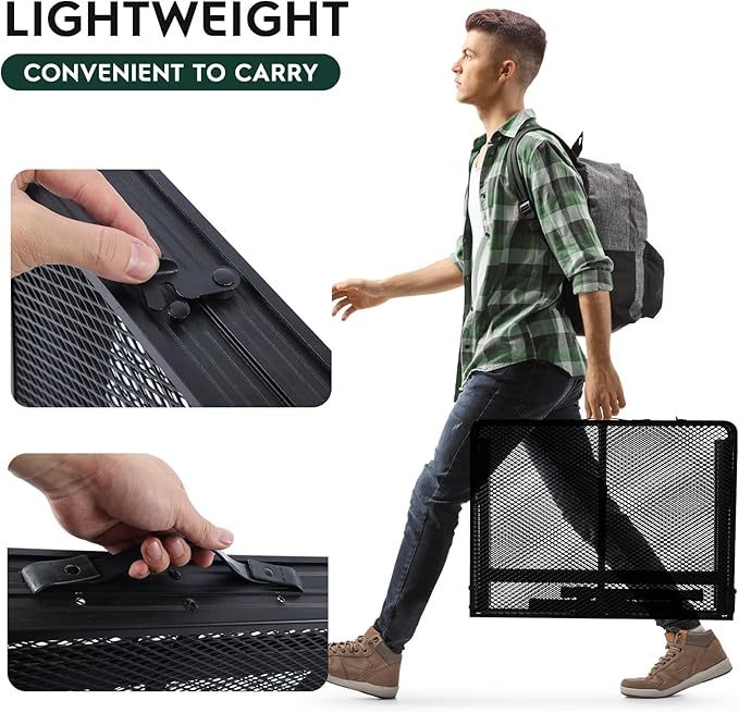WildFinder 3x2 FT Folding Grill Table, Portable Camping Table for Outside, Adjustable Height Folding Table with Desktop & Mesh Bag, Lightweight Outdoor Table for Camping, Picnic, BBQ