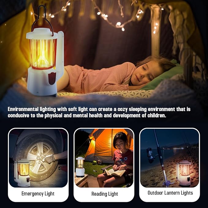 Rechargeable Flashlight Lantern 2-in-1 LED Handheld Flashlight with Lantern and Spotlight Modes - Perfect for Power Outages, Camping, Hiking, Emergency, and Home Use
