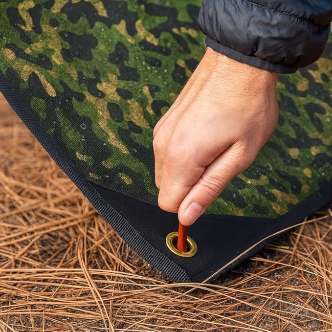 Arcturus XL Survival Tarp - Insulated Reflective Thermal Camping Tarp - 8.5' x 12' (Woodland Camo)