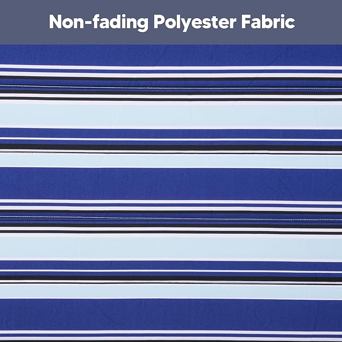 SUNCREAT Portable Hammock Pad with Soft Pillow, Two-Layer Soft Polyester Pad, Blue Stripes