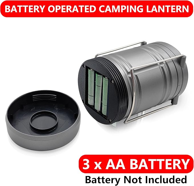 LED Camping Lantern ,Battery Powered Hanging Emergency Lantern for Camping Power Outages,4-Pack