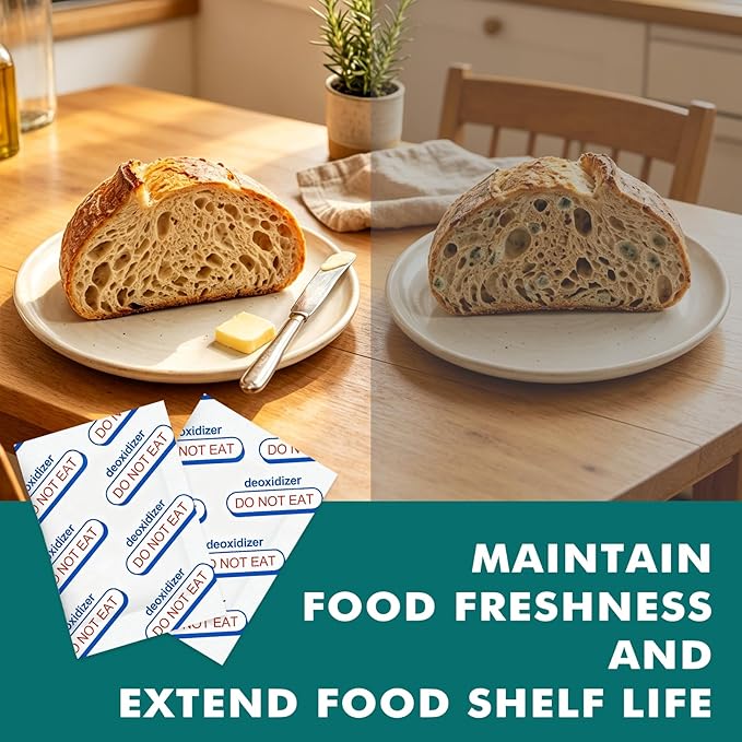 200 Packs 200CC Oxygen Absorbers for Food Storage, Food Grade Oxygen Absorbers with Indicator, for Long Term Food Storage,Mylar Bags,Canning,Freeze Dryer,Dehydrated & Preserved Foods (40x Packs of 5)