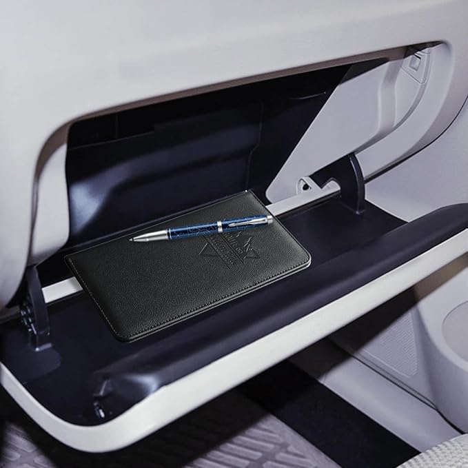 CoBak Car Registration and Insurance Holder - Vehicle Glove Box Car Organizer,Auto Truck Comparment Accessories Case with Magnetic Closure for Driver License,Cards