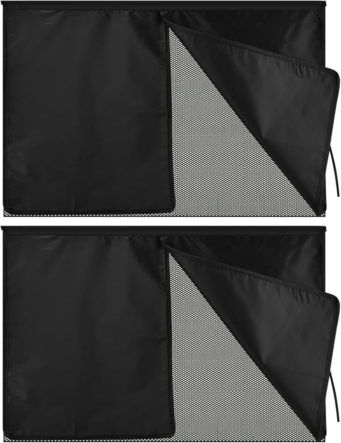 2 Pack Car Window Shades with 10 Strong Magnets 26.8"x18.5" Dual Layer Car Rear/Side Window Sunshade - Full Blackout Semi-Transparent 2-in-1 Universal Auto Sun Shade Privacy Screen