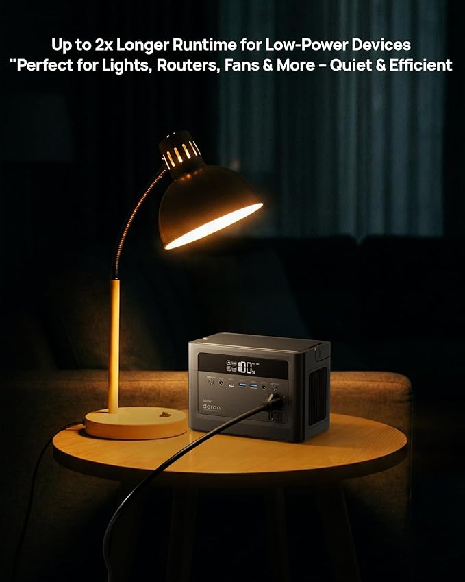 2026 Portable Power Station 350W, 288Wh LiFePO4 Battery Backup, Power Bank with AC Outlet 110V/ 700W Surge, Solar Generator Fast Charging for Camping Essentials, Hurricane Emergency, Home, Road Trips
