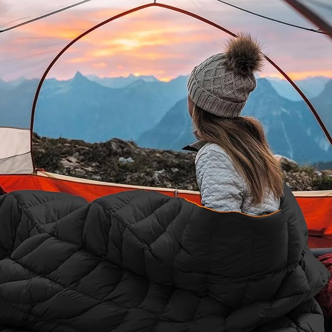 Camping Blanket,MINI Puffy Blanket Lightweight Windproof Water Resistant for Outdoors,Hiking,Beach,Car,Picnic,Stadium