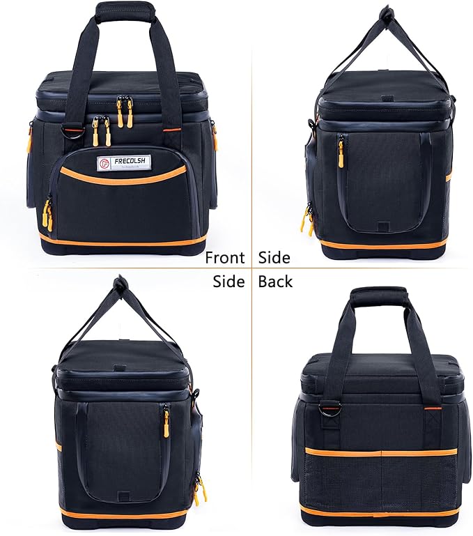 Double-Layer Travel Carrying Case for Jackery Explorer 1000 v2 – Hard Molded Bottom, Side Ventilation & Front Pockets, Portable Power Station Storage Bag for Jackery Accessories & Solar Generator