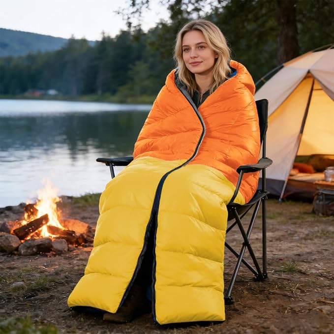 Sleeping Bag 4 Seasons Adults & Kids for Camping Hiking Trips Warm Cool Weather,Lightweight and Waterproof with Compression Bag,Indoors Outdoors Activities