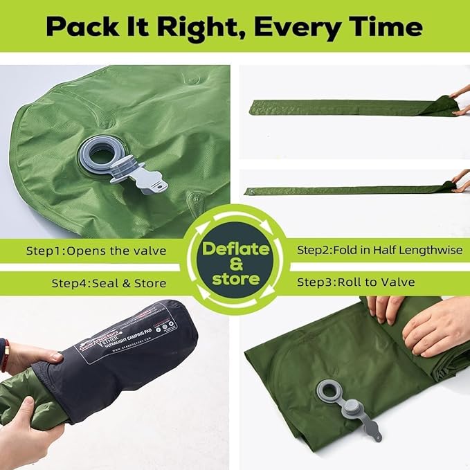 Gear Doctorsยฎ Ether 17.5oz Ultralight Camping Sleeping Pad โ Backpacking Air Mattress โ Camping Mattress Pad โ Compact Inflatable Sleeping Mat for Backpacking, Comfortable Outdoor Hiking, Tent, Travel
