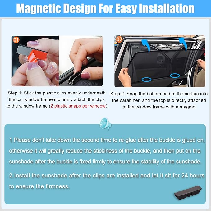 XCBYT Car Window Shade for 2019-2024 Toyota RAV4 Window Covers Side Window Sun Shade Car Window Shade for Baby with Breathable Mesh Insulate Heat and UV for Sleep Camping Breastfeeding