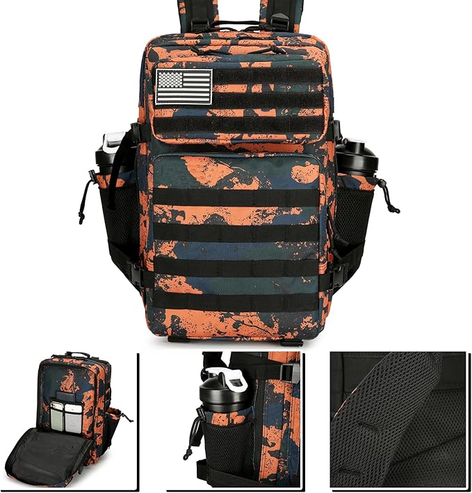 Lovelinks21 45L Tactical Assault Backpack 3 day assault pack with Molle Waterproof backpack Rucksack for Tactical Backpacks (Mars Camo)
