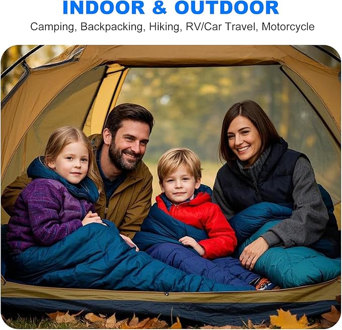 Sleeping Bags for Adults Cold Weather & Warm - Backpacking Camping Sleeping Bag for Kids 10-12, Girls, Boys - Lightweight Compact with Compression Sack
