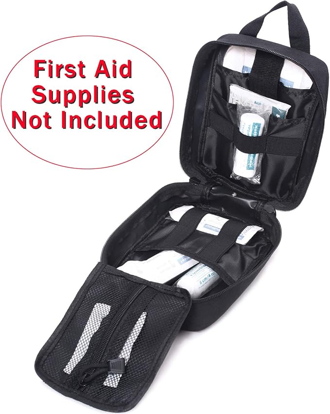 Molle Pouch, Sturdy 600D Nylon Tactical Medical Pouch,Rip-Away EMT First Aid Pouch (Bag Only)