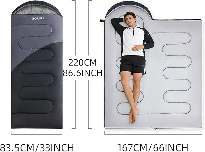 Sleeping Bags for Adults Cold Warm Weather,Backpacking Compact Lightweight Camping Sleeping Bag with Compression Sack for Kids,Camping Essentials Gear for Hiking,Travel,Climb,Outdoor, Indoor