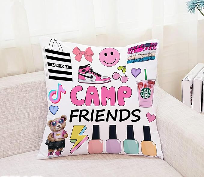 Gilbins Camp Bunk Kids Autograph Pillows A Great Gift for Boys Or Girls (Camp Friends Girls Stuff)