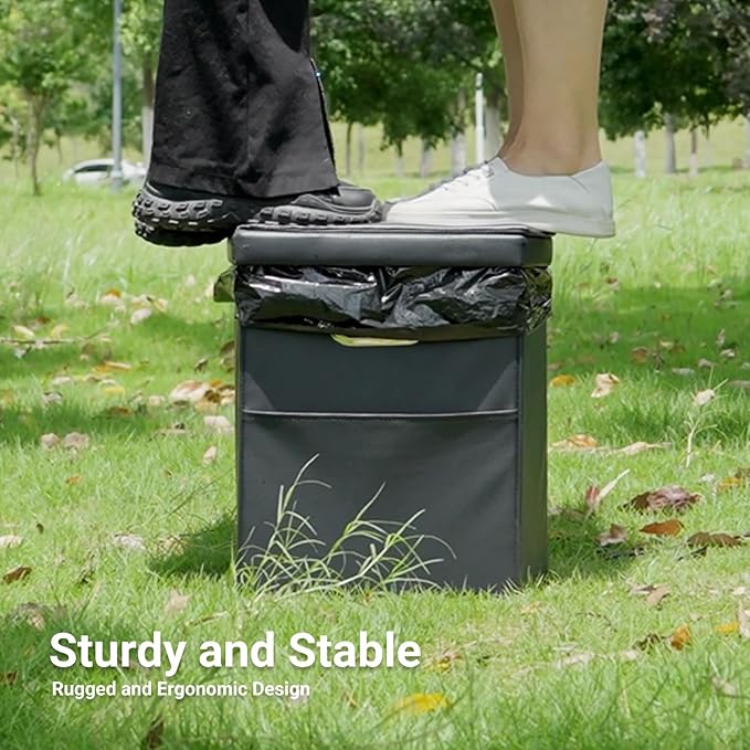 Ann Katy Upgrade XL Portable Toilet for Adults, Extra Large Portable Travel Floding Toilet, Camping Tall Toilets with Lid for Adults and Kids Compact Potty for Car,Hiking,Beach and Camping