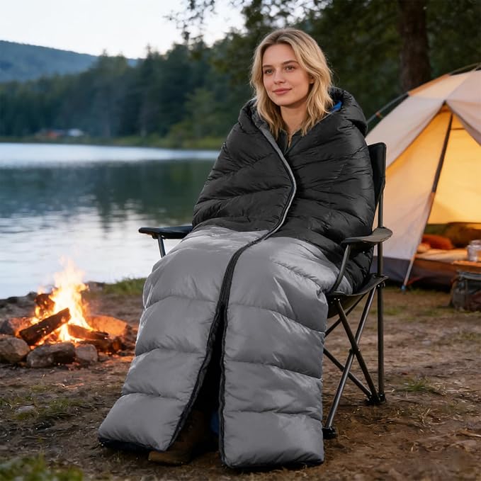 Sleeping Bag 4 Seasons Adults & Kids for Camping Hiking Trips Warm Cool Weather,Lightweight and Waterproof with Compression Bag,Indoors Outdoors Activities