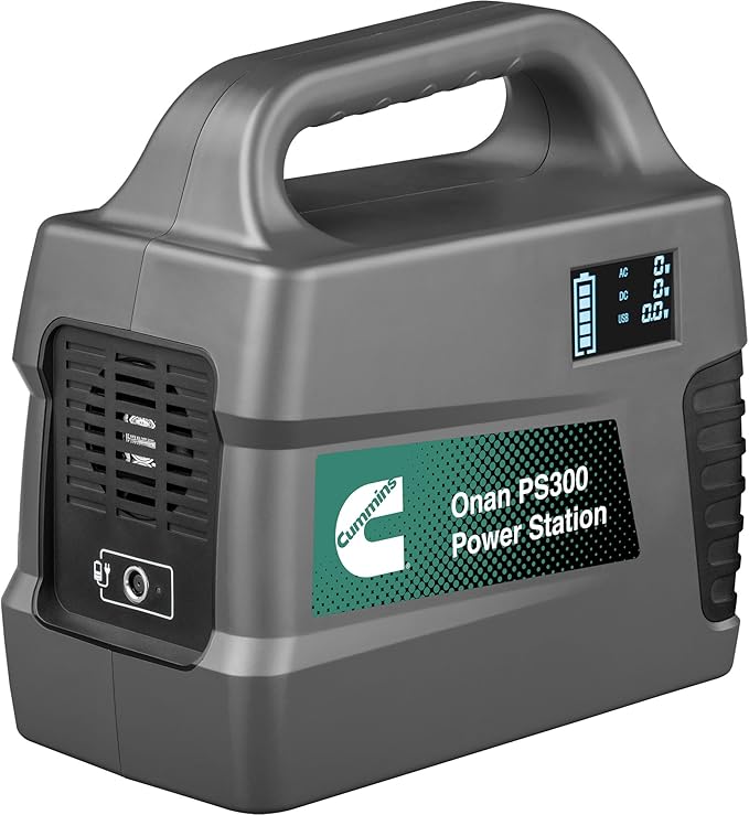 Cummins 296Wh 600 Peak Watt Portable Power Station and Solar Generator, Pure Sine Wave AC Outlet, Backup Lithium Battery for Camping, Home, Travel, Indoor/Outdoor Use (Solar Panel Not Included)