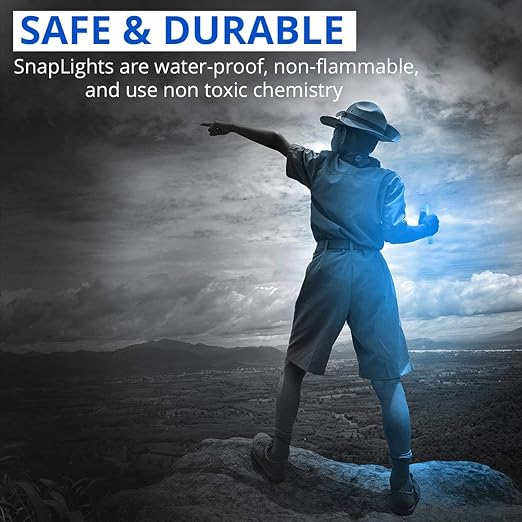 Cyalume Glow Sticks Military Grade Lightstick - Premium Blue 6” SnapLight Emergency Chemical Light Stick with 8 Hour Duration (Bulk Pack of 10 Chem Lights)