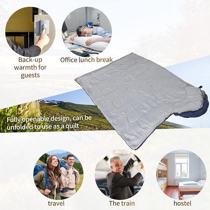Macarrie 4 Pcs Bulk Sleeping Bags for Adults 0 Degree Waterproof Backpack Bags with Compression Sack for Backpacking, Camping, Hiking, Emergency Shelters