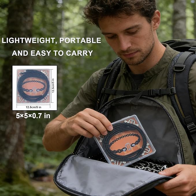 Modular Straps, Safety Strap Set to Secure Splits, 70 pound load, 8" and 16" lengths, Flexible Multi-Tool, Wearable Gadget for Outdoor Adventure, Survival, Camping, Travel (4-Pack) (Black)