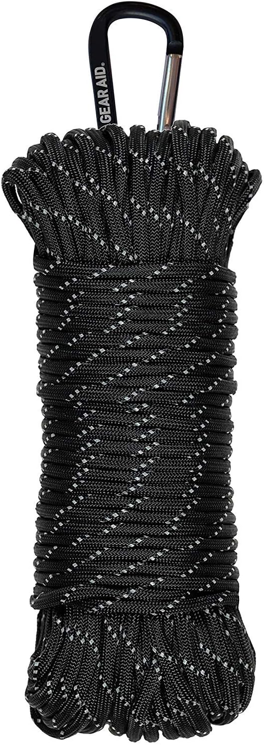 Gear AID 550 Paracord and Carabiner, 7 Strand Utility Cord for Camping and Survival