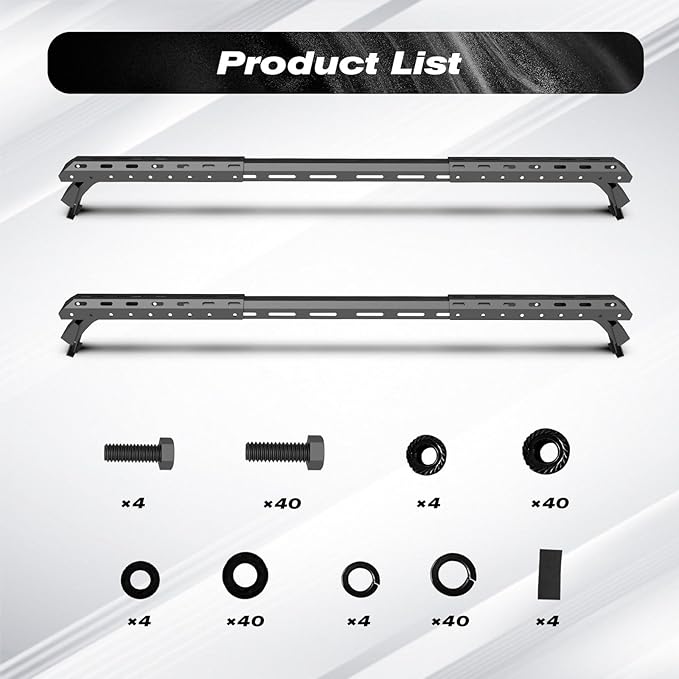 420 LBS Roof Rack Cross Bars,Adjustable 39.4-61 inch Roof Rail Crossbars Fit for Jeep Wrangler JL JT 2018-2025 (2/4 Door Hardtop), Rooftop Cargo Bag Kayak Bike Carrier