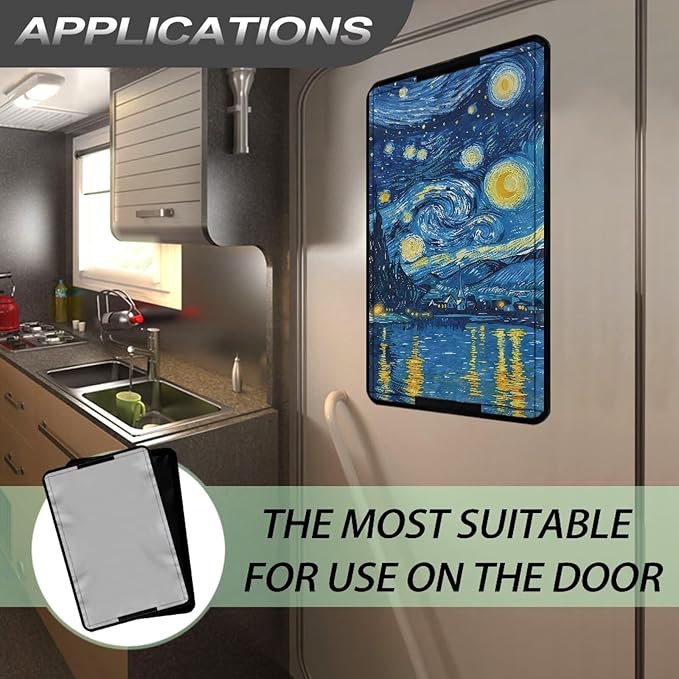 Starry Sky RV Door Window Shade Universal Camper Trailer Blackout Window Cover, RV Window Shade UV Protection Covers for Side Door