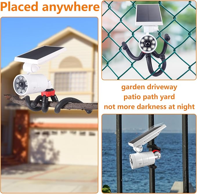 1400LM Outdoor Solar Motion Sensor Security Light with Flexible Tripod | Aluminum Flood Spotlights for Outside Driveway, Porch & Portable Camping | IP66 Winter-Proof, No-Drill Install