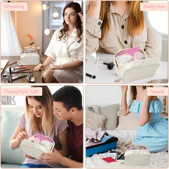 Women's Wedding Emergency Kit for Bride Wedding Survival Set with Makeup Bag, 42 Pc Wedding Daily Travel Essential Items