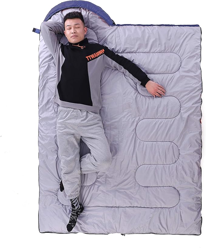 Camping Sleeping Bag 3 Seasons Lightweight &Waterproof with Compression Sack Camping Sleeping Bag Indoor & Outdoor for Adults & Kids